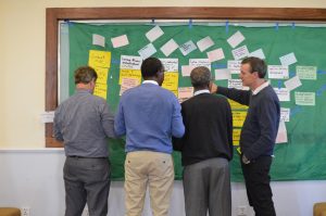 Members of USAID’s SWS consortium from Tetra Tech and IRC develop a theory of change in Ethiopia.